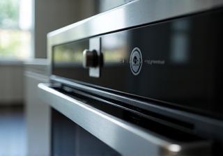 Close-up of a modern kitchen oven